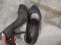 Дамски обувки естествен велур , снимка 1 - Дамски обувки на ток - 34326948