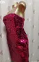 М ZARA Червена рокля с пайети , снимка 5