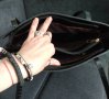 Луксозна лачена чанта в кроко принт , снимка 6