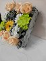 Сапунени цветя в дървена кутия с надписи по ваше желание , снимка 5
