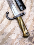 Френски щик нож байонет тесак Шаспо Chassepot M1866 еднакви номера , снимка 4