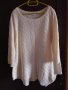 бяла асиметрична блуза плетиво , снимка 1 - Блузи с дълъг ръкав и пуловери - 31275581