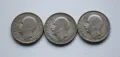 Лот от три броя сребърни монети от 20 лева 1930 година - дефектни, снимка 4