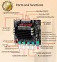 Нов Цифров усилвател клас D с Bluetooth ST21PRO захранване DC 12–30V 2.1 канала 100 W x 2 + 200 W, снимка 6