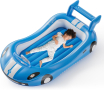 Надуваемо детско легло QPAU, надувано детско легло със страни, синьо, снимка 1