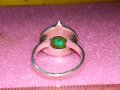 ВЕЛИКОЛЕПЕН АНГЛИЙСКИ СКЪПОЦЕНЕН СРЕБЪРЕН ПРЪСТЕН СРЕБРО 925 с ШЛИФОВАН НАТУРАЛЕН ТЮРКОАЗ 43355, снимка 8