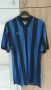 Ретро винтидж футболна тениска фланелка Puma #10 черно-синьо райе,размер XL, снимка 1