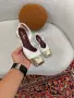 Chanel Елегантни Дамски Обувки На Нисък Ток С Каишка И Квадратна Форма На Пръстите-5 Цв. Код SEM-777, снимка 5