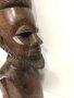 Африка, дърво, фигура, мъж, скулптура, антика, бюст, снимка 6