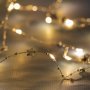 Коледни лампички със сребърни Звезди, 2.2м, Топло бяло, снимка 1 - Лед осветление - 42744090