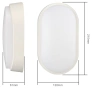 18 W LED 4000 K IP65 Овална стенна лампа с бяла рамка за вътрешна и външна употреба, снимка 3