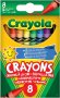 Нов комплект Цветни Восъчни пастели 8 броя за деца рисуване оцветяване, снимка 1 - Други - 39939244