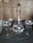 стъклен сервиз-гарафа с 4 чаши, снимка 1 - Сервизи - 36757935