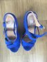 Сини сандали Shoe Art от естествен велур, снимка 2
