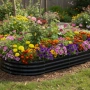 Овална леха за зеленчуци и цветя - модерна форма и здрава конструкция 240 х 120 х 30см, снимка 2