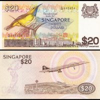❤️ ⭐ Сингапур 1979 20 долара рядка UNC нова ⭐ ❤️, снимка 1 - Нумизматика и бонистика - 37285923