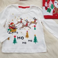 Коледен пуловер 1-2-3 години, снимка 3 - Бебешки блузки - 30815595
