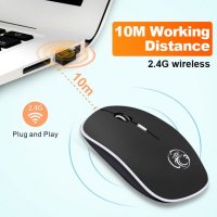 Безжична компютърна мишка iMICE G-1600, 2.4 Ghz, безшумна /303, снимка 5 - Клавиатури и мишки - 29953519