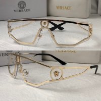 Versace 2023 дамски мъжки слънчеви очила маска 7 цвята черни кафяви прочрачни жълти розови сини , снимка 5 - Слънчеви и диоптрични очила - 40790179