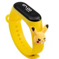 Led покемон Пикачу Pokemon детски часовник електронен тип гривна, снимка 1 - Детски - 44419710