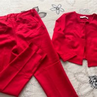 Червен сет/панталон и болеро/, снимка 1 - Комплекти - 37411405