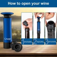 Нова въздушна помпа за съхранение на вино Уплътнител Вакуум за бутилка, снимка 4 - Други - 36883578