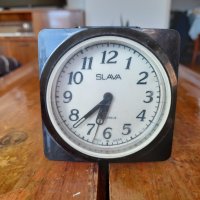 Настолен часовник,будилник СЛАВА,SLAVA #10, снимка 2 - Антикварни и старинни предмети - 42782616