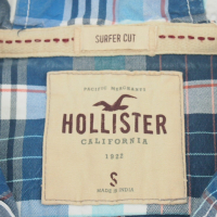 Риза с качулка Hollister by A&F Light Blue S Small M Med, снимка 4 - Ризи - 36550625