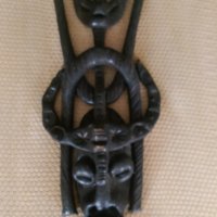 Африканска бронзова маска, снимка 2 - Антикварни и старинни предмети - 30314967