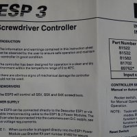 захранващ блок Desoutter ESP3 Screwdriver Controller 36V, снимка 8 - Резервни части за машини - 37672599