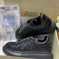 Черни брокатени кецове  Alexander McQueen/Br12H, снимка 1 - Кецове - 30793511