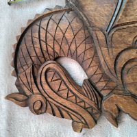 Прекрасна дърворезба на морски дракон за колекция интериор на подходящи заведения механи и любители , снимка 4 - Пана - 37898460