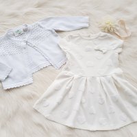 Бяла рокля за бебе на 6 месеца, снимка 8 - Бебешки рокли - 32005158