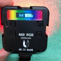 RGB видео светлини, LED светлина за камера 360° Пълноцветно преносимо фотографско осветление, снимка 5 - Светкавици, студийно осветление - 38485936