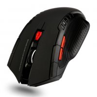 Геймърска безжична мишка с 6 бутона / 2.4GHz Wireless Gaming Optical Mouse, Черна, снимка 1 - Клавиатури и мишки - 36874419
