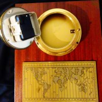 Западно Германски корабен часовник,карта за световно време по Гринуич. , снимка 7 - Антикварни и старинни предмети - 29491531