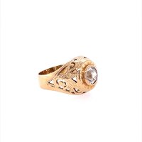 Златен мъжки пръстен 4,99гр. размер:56 14кр. проба:585 модел:20197-1, снимка 3 - Пръстени - 42811220