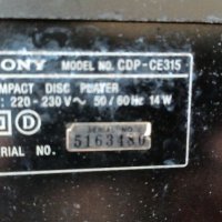 Sony CDP-CE 315, снимка 7 - Ресийвъри, усилватели, смесителни пултове - 36857771
