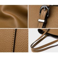 Дамска чанта Естествена кожа Brown 988, снимка 8 - Чанти - 40584964