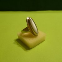 Масивен сребърен пръстен с естествен камък, снимка 3 - Пръстени - 36801857