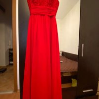 Червена бална  рокля, снимка 2 - Рокли - 24764987