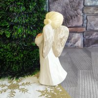 3122 Сувенир статуетка Ангел с букет цветя, снимка 3 - Декорация за дома - 38324134