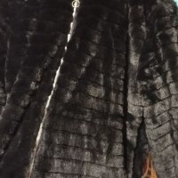 Черно Палто с цип, снимка 9 - Палта, манта - 38068352