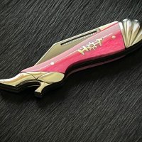 Колекционерски, удобен сгъваем джобен нож. Small Leg Knife Hot Pink (RR971), снимка 8 - Ножове - 42905557