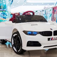 Акумулаторен КОЛА тип BMW M3  Металик боя 12V с меки гуми с Кожена седалка MP3 плейър Модел 2022 г.	, снимка 3 - Детски велосипеди, триколки и коли - 37299379