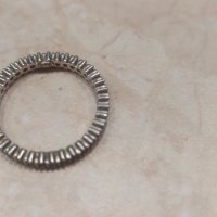 Нежен сребърен пръстен с черни камъчета , снимка 3 - Пръстени - 38775046