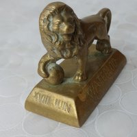 Ватерло лъв, преспапие, месинг бронз метал статуетка фигура , снимка 2 - Статуетки - 42416445