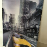 3D Жълто такси taxi Ford в New York винтидж пано за стена, снимка 2 - Декорация за дома - 29388489