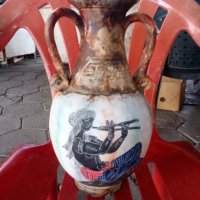 Стара керамична ваза , снимка 1 - Вази - 42803646
