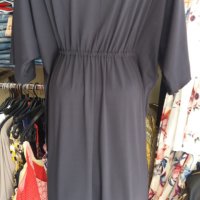 Черна рокля с черни пайети около деколтето - размер 2ХЛ/3ХЛ , снимка 3 - Рокли - 29496741